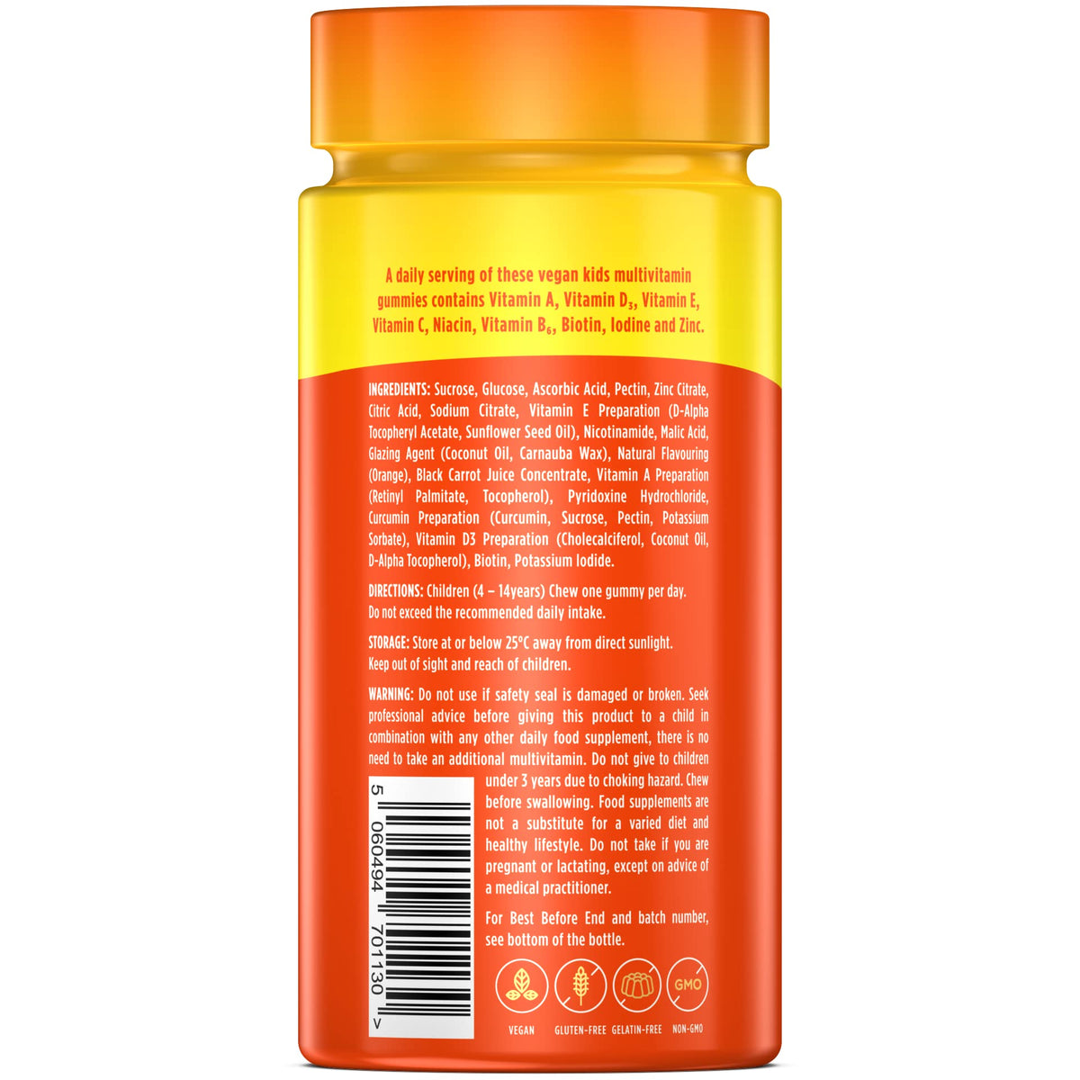 Wellgard Kids Calcium & D3 Gummies - 2 Month Supply - Vegan Chewable Calcium and Vitamin D3 Gummies, Mixed Berry Flavour