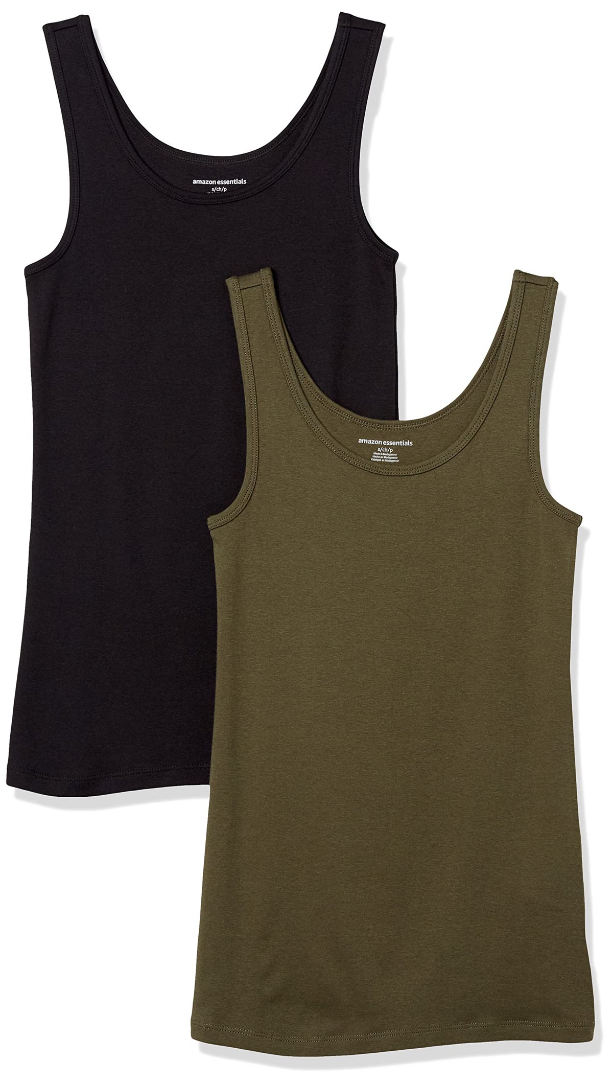 Amazon Essentials Women's Slim-Fit Vest, Pack of 2