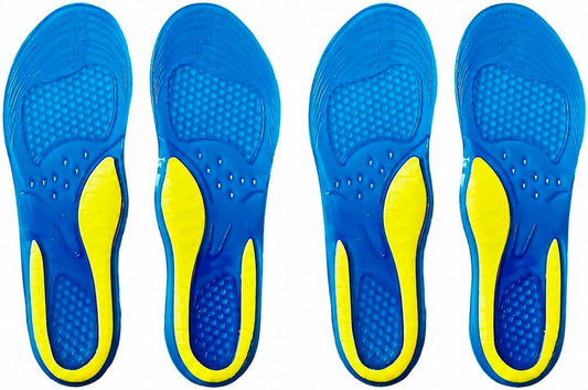 2 Pairs Goofort Gel Insoles for Women Men Plantar Fasciitis Shock Absorbing Arch Support Shoe Inserts for, Anti-Fatigue Comfort Jelly Insoles 3D-Xpain™ Pain Relief for Work, Sports & Standing
