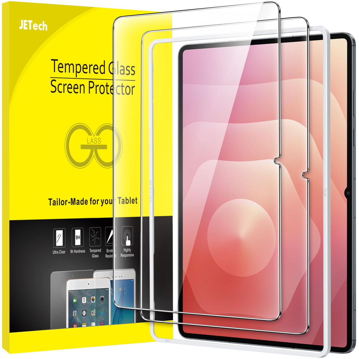 JETech Screen Protector for Galaxy Tab S10 Lite/S10 FE/S9 FE/S9, 2-Pack