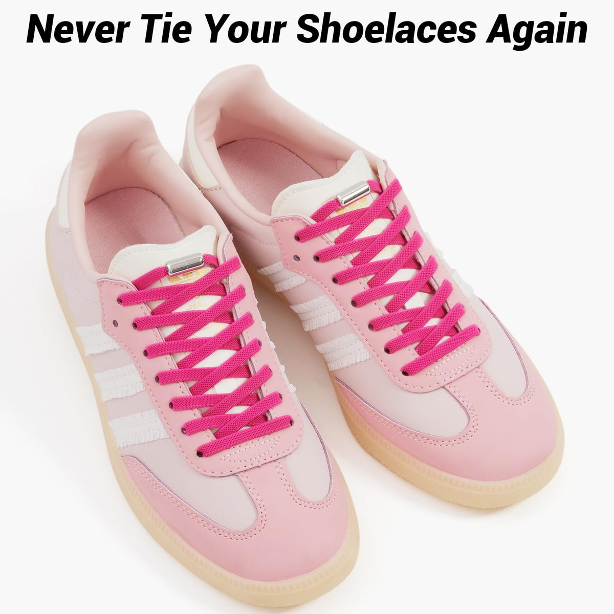 Handshop 2 Pairs Elastic Laces, No Tie Shoelaces for Trainers
