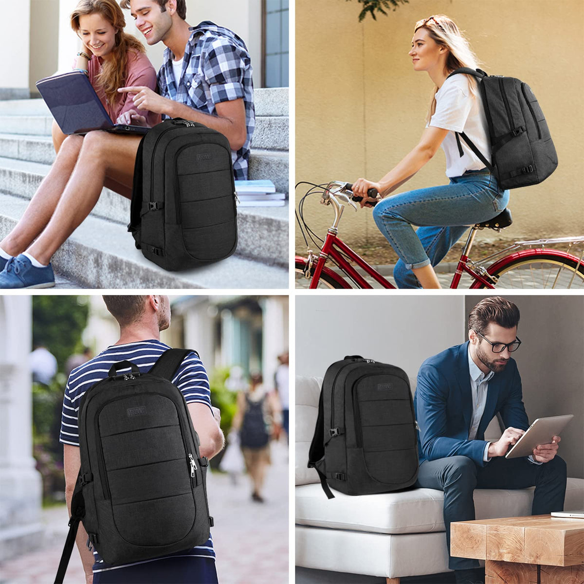 VSNOON Anti-Theft Laptop Backpack, 15.6-17.3 inch Business Laptop Bag