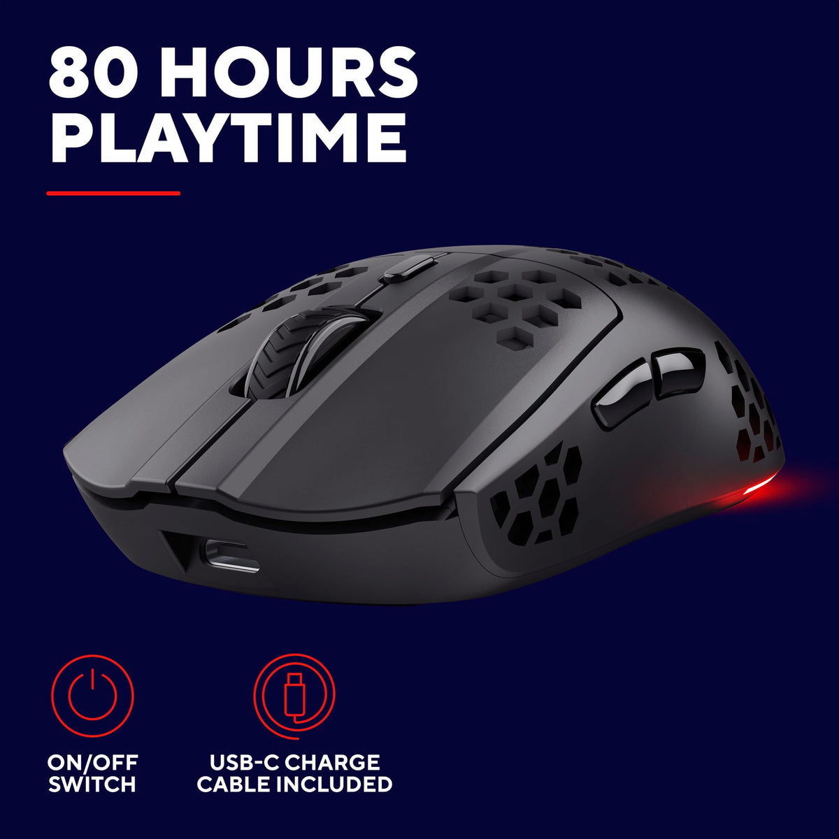 GXTrust Helox USB Gaming Mouse Superlight 65g, Black