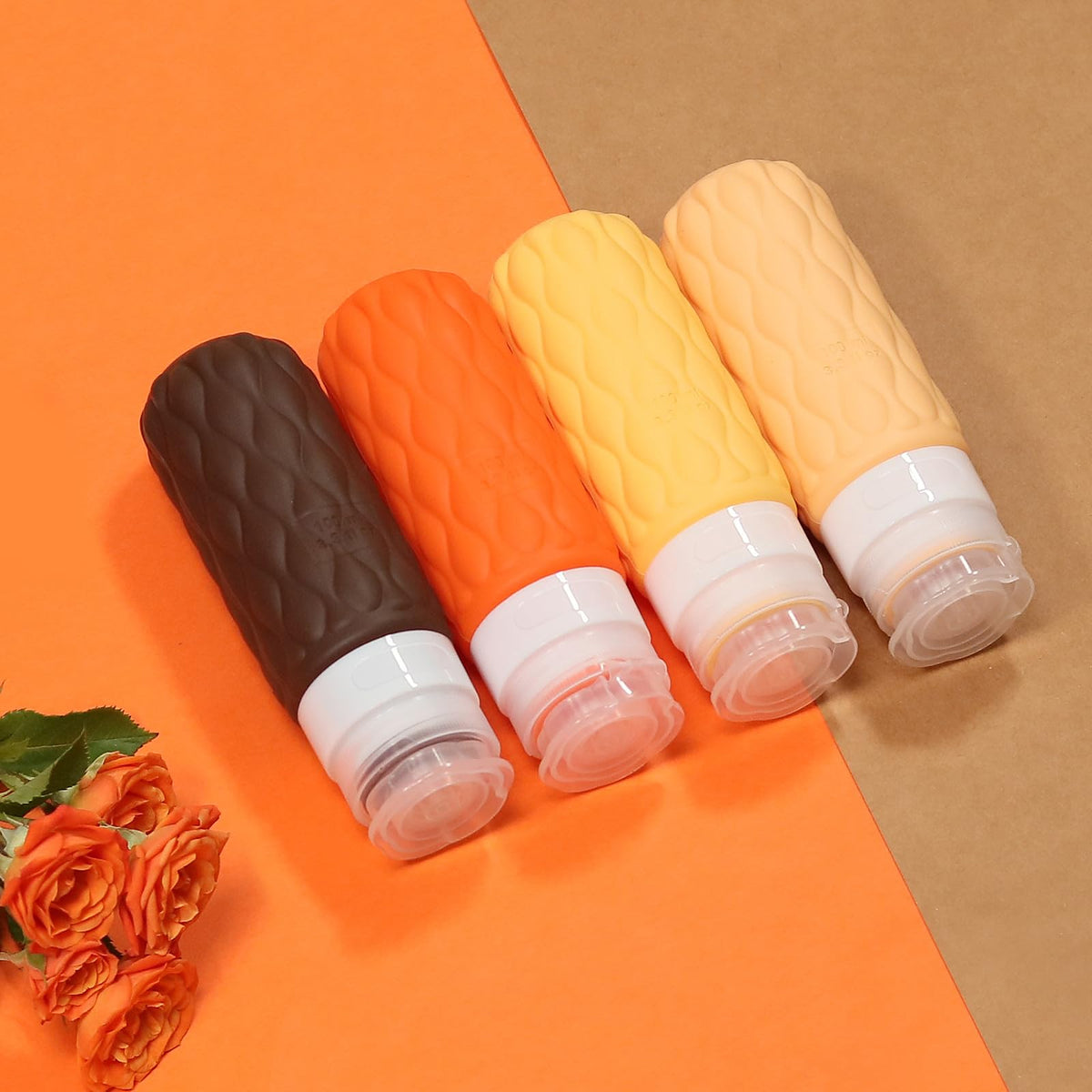100ml Silicone Travel Bottles for Toiletries for Shampoo and Conditioner