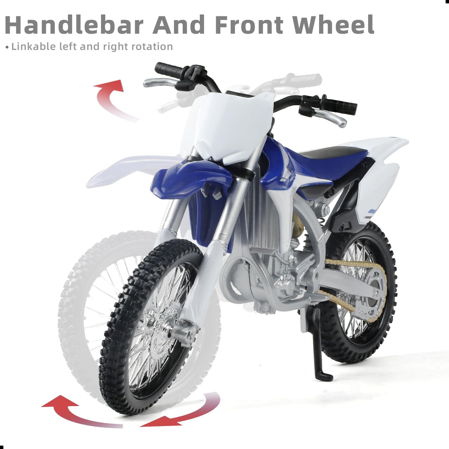 1:12 Scale Dirt Bike compatible for Kawasaki KX450F Motorcycle Model Mini Supercross Motorcross Moto Model Collection or Gift for Adult Kid Boy (Green)