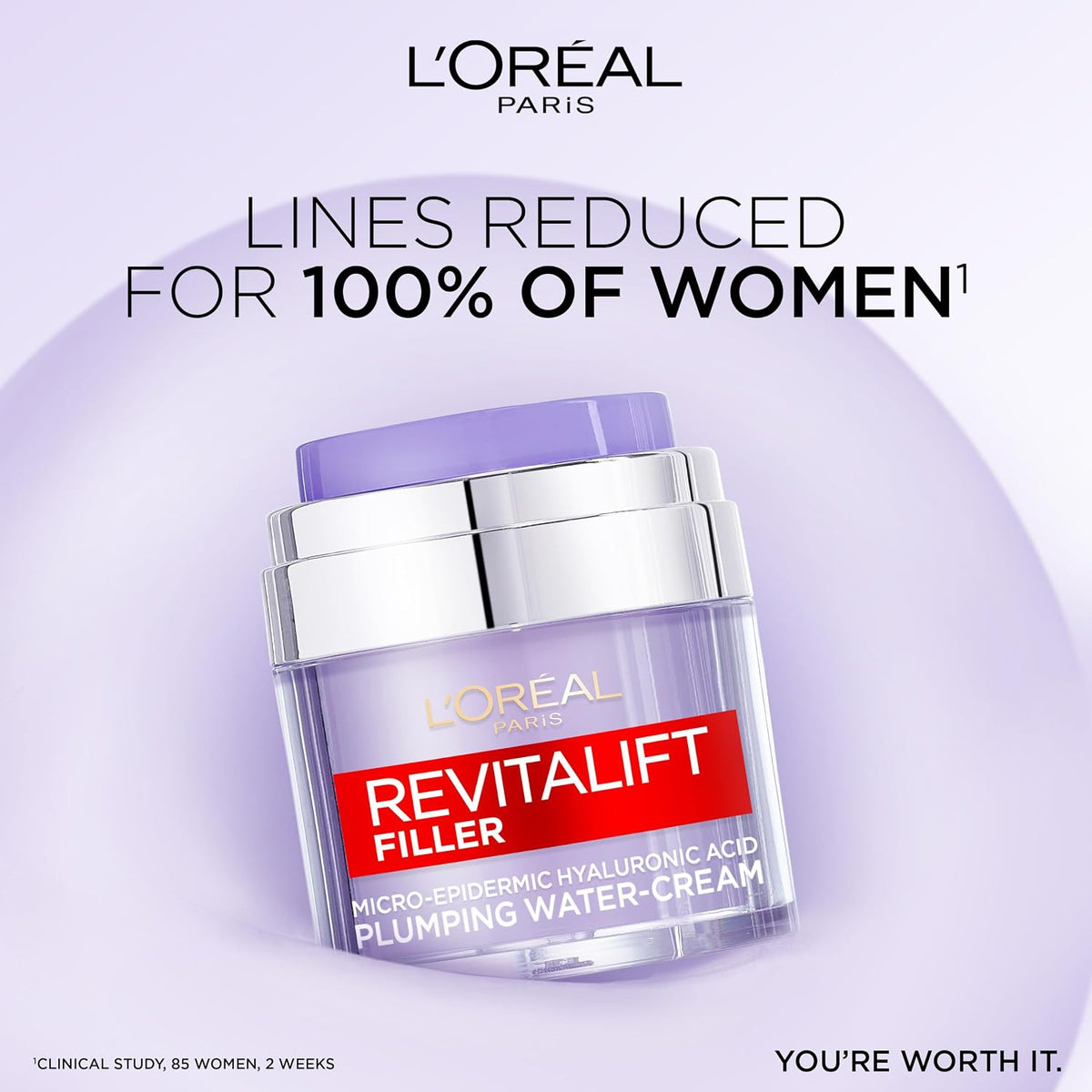 L’Oréal Paris Watercream, Plumping Face Moisturiser Revitalift Filler, 50ml