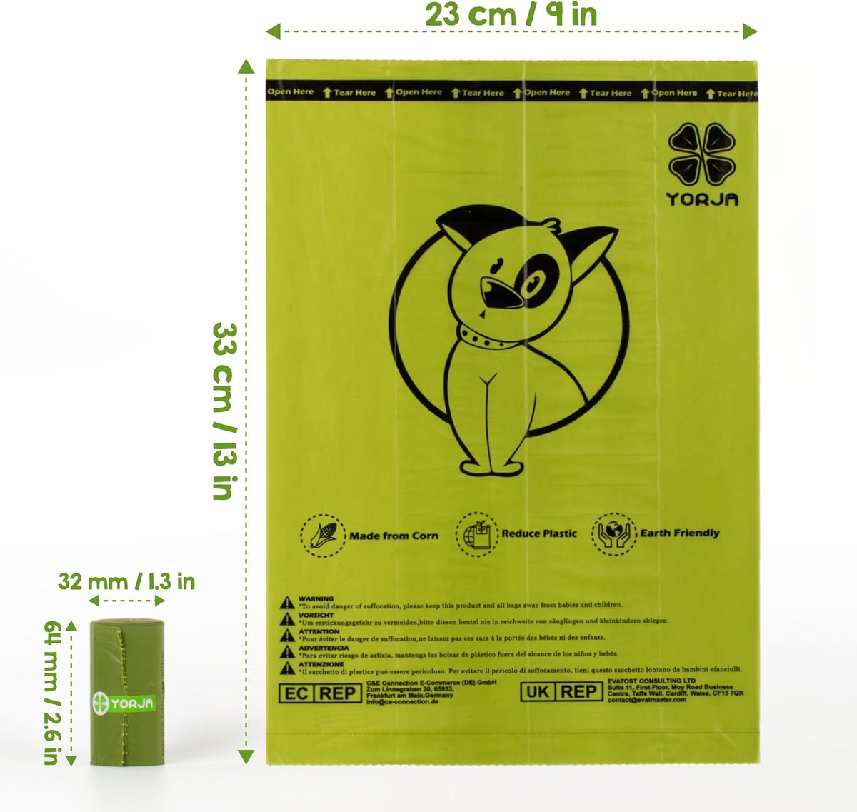 Dog Poo Bags, 360 Pet Poop Bags, Extra Thick and Strong 100% Leak-Proof Biodegradable Waste Bags