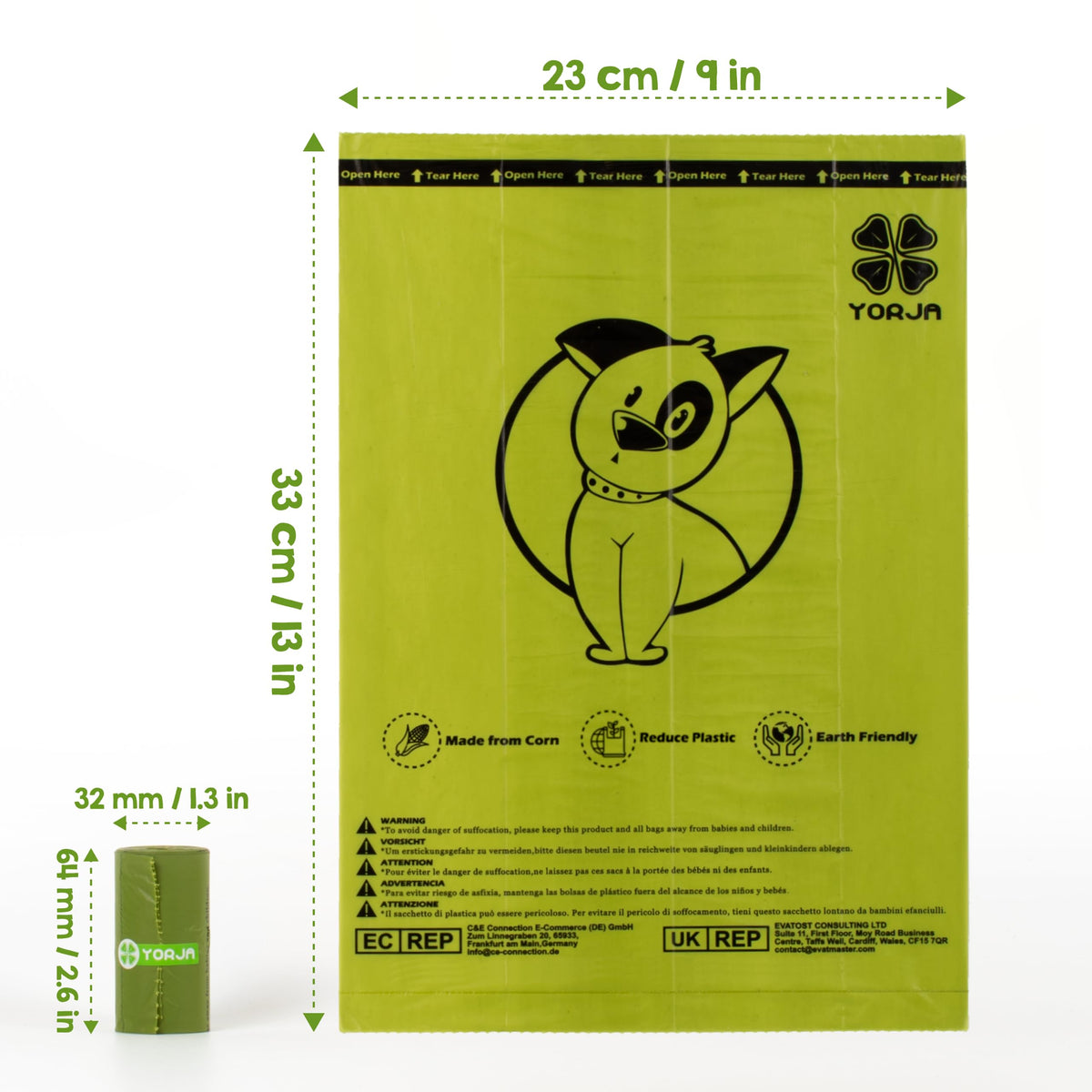 Dog Poo Bags, 360 Pet Poop Bags, Extra Thick and Strong 100% Leak-Proof Biodegradable Waste Bags
