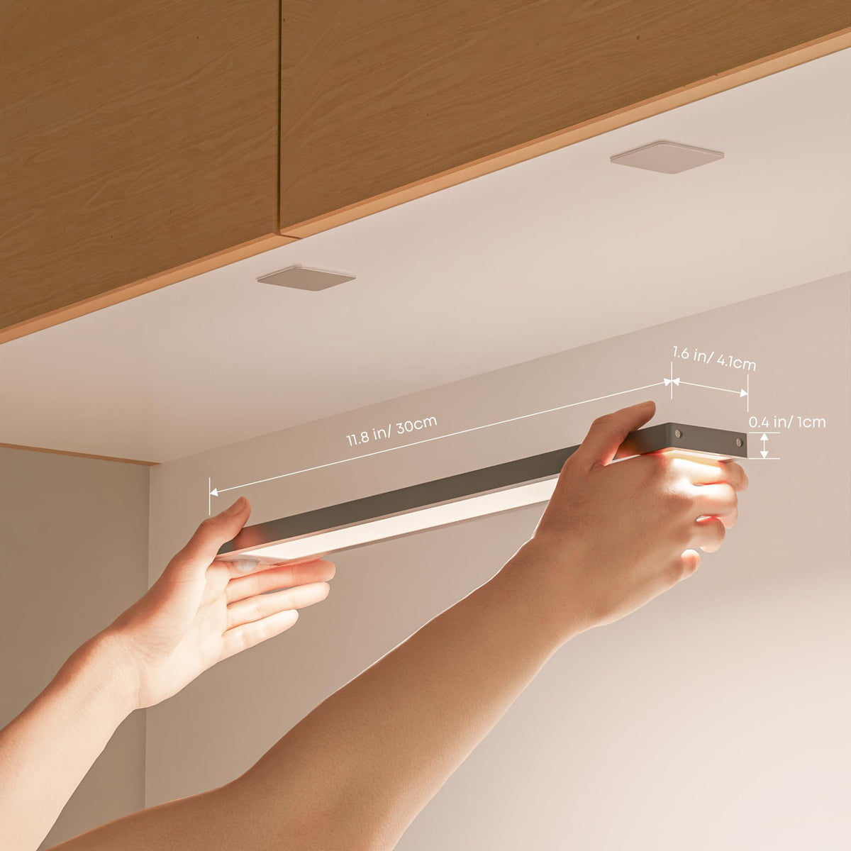 LROLTEF Under Cabinet Wardrobe Motion Sensor Lights Dimmable 21cm 1500mAh