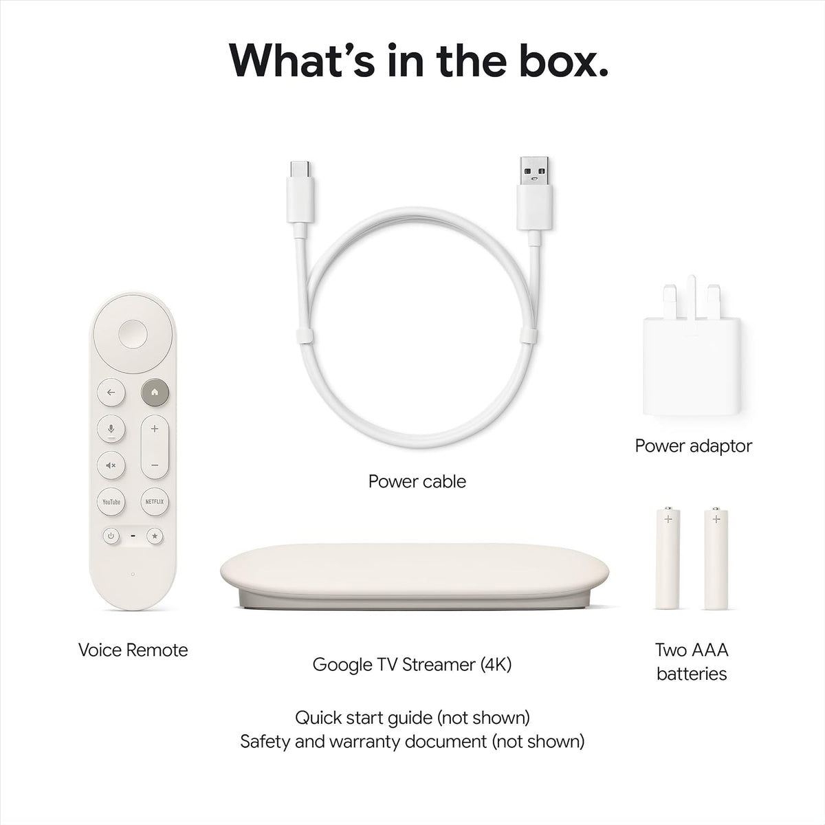 Google TV Streamer (4K) - Fast Streaming Entertainment With Voice Search Remote - Watch Movies, Shows, Live TV and Netflix in 4K HDR - Smart Home Control - 32 GB Storage - Porcelain