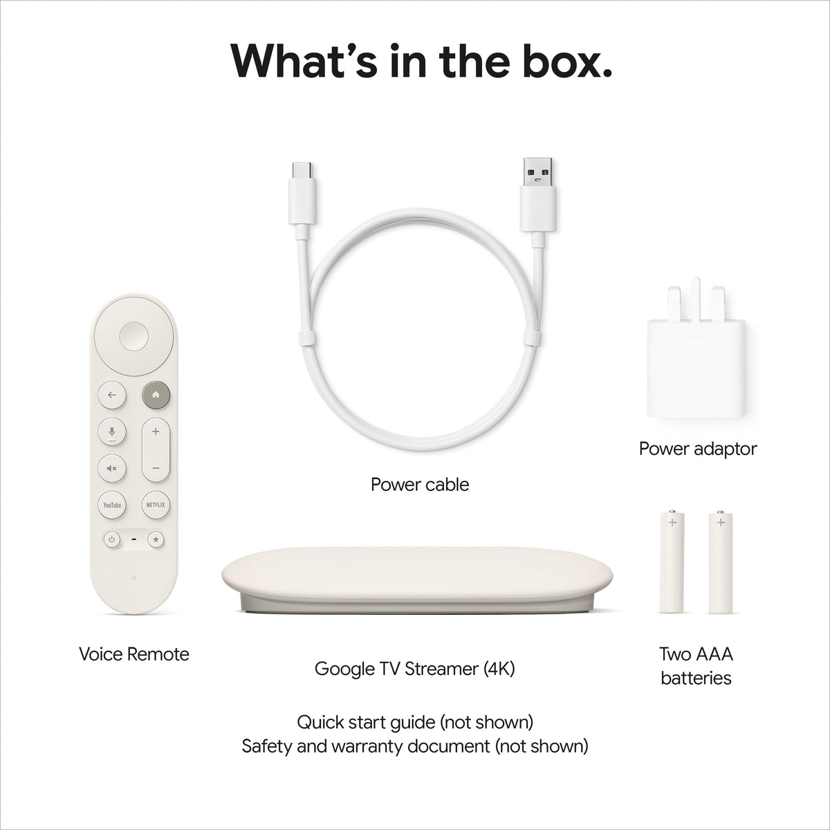 Google TV Streamer (4K) - Fast Streaming Entertainment With Voice Search Remote - Watch Movies, Shows, Live TV and Netflix in 4K HDR - Smart Home Control - 32 GB Storage - Porcelain