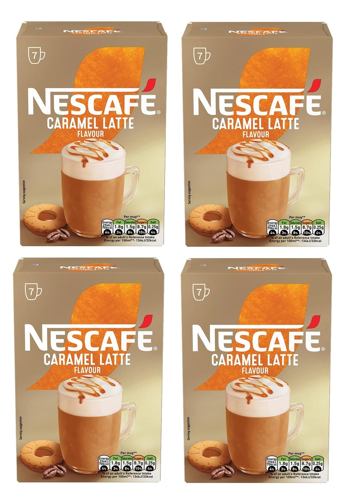 NESCAFÉ Latte Instant Coffee Sachets - 72 x 18g