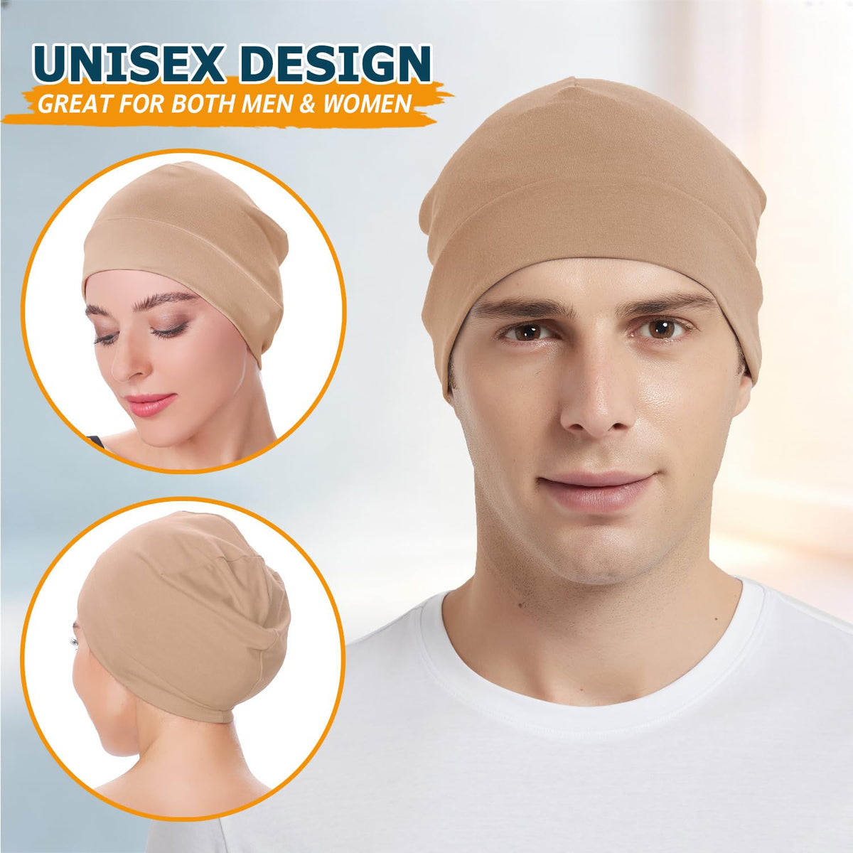 EINSKEY 100% Cotton Skull Caps for Men, Multipurpose Daily Wear Beanie Hat