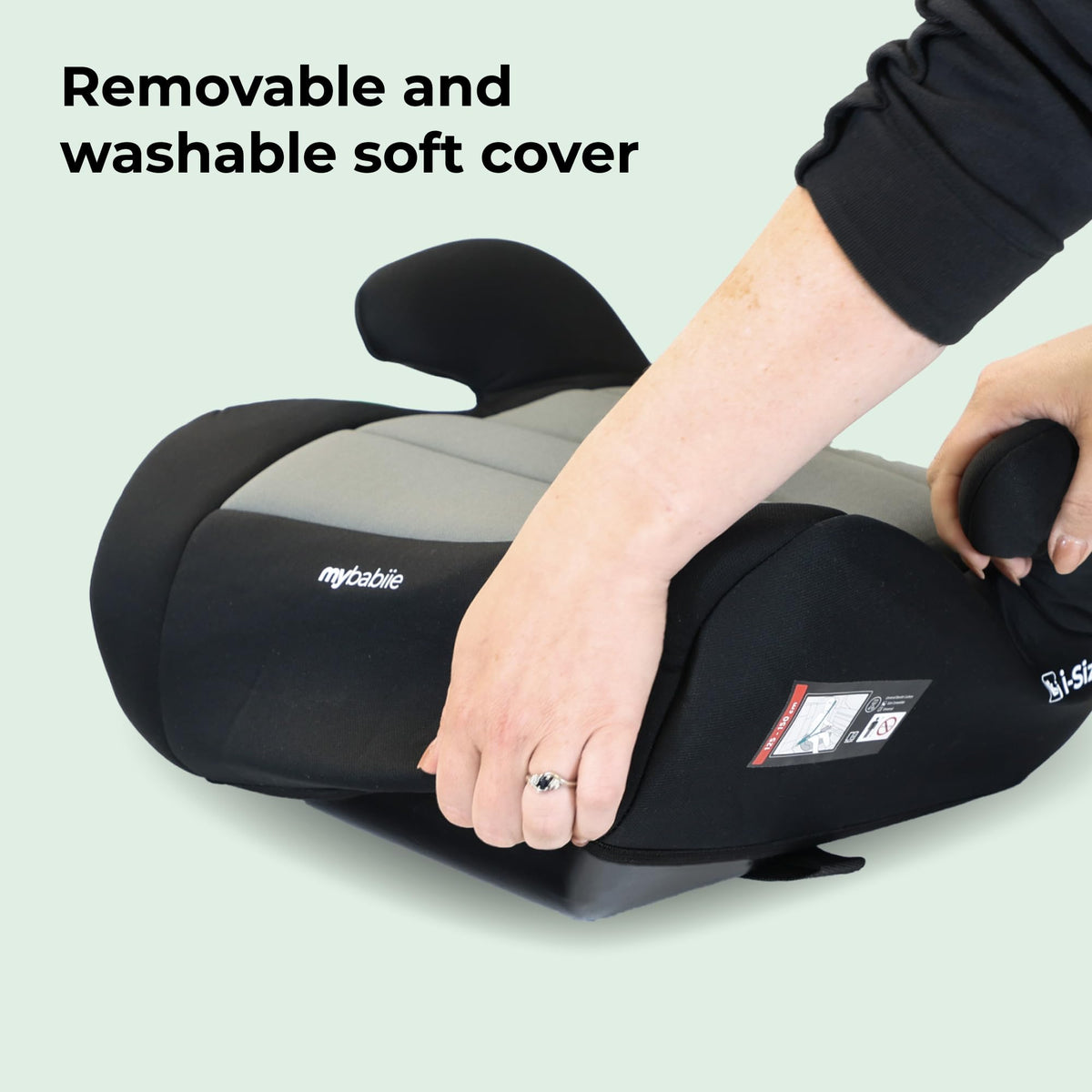 My Babiie MBCSB10 Booster Car Seat - Lightweight at 1kg, Approx. 6-12 Years (125-150cm, 22-36kg), R129, i-Size Backless Child Car Seat, Group 3, Compact, Portable, Ideal for Travel - Pink Leopard