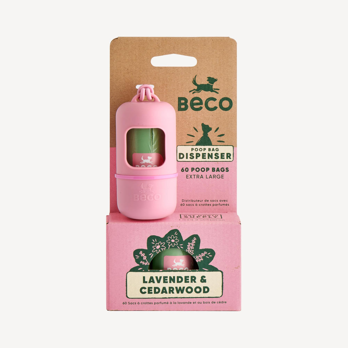 Beco Dog Poo Bags, 94% Recycled Plastic, Unscented Refill Rolls, 270 Bags