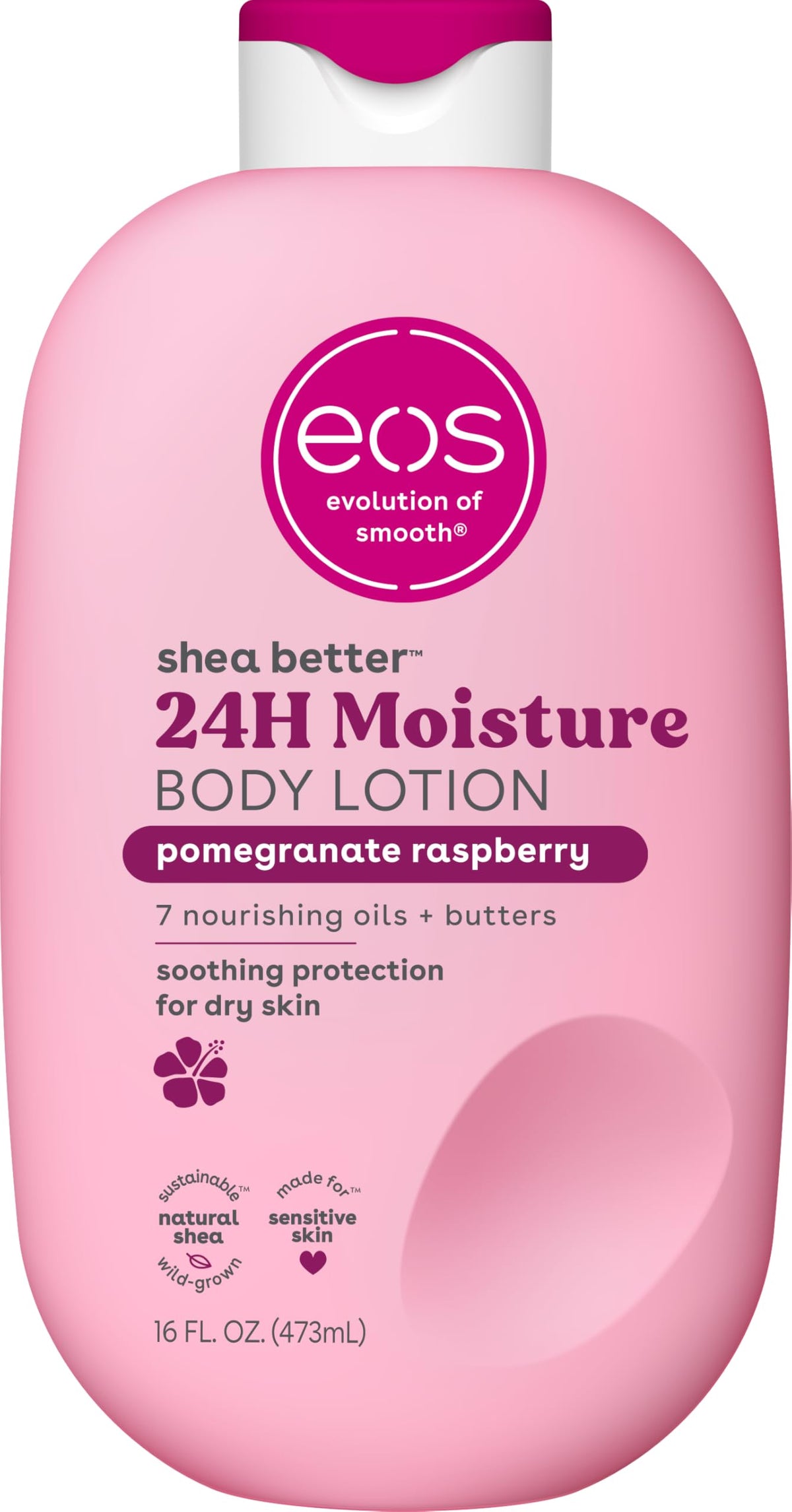 eos vanilla cashmere body lotion shea better 24hr moisture - 16 oz/473 ml