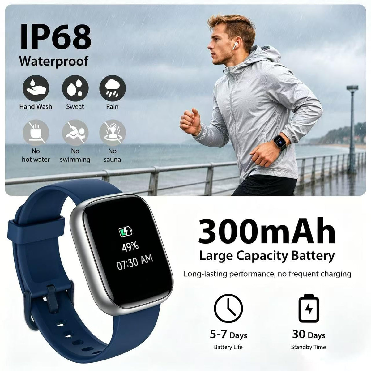 Cillso Smart Watch, Alexa Built-in, 1.83" Bluetooth Calling Fitness Watch