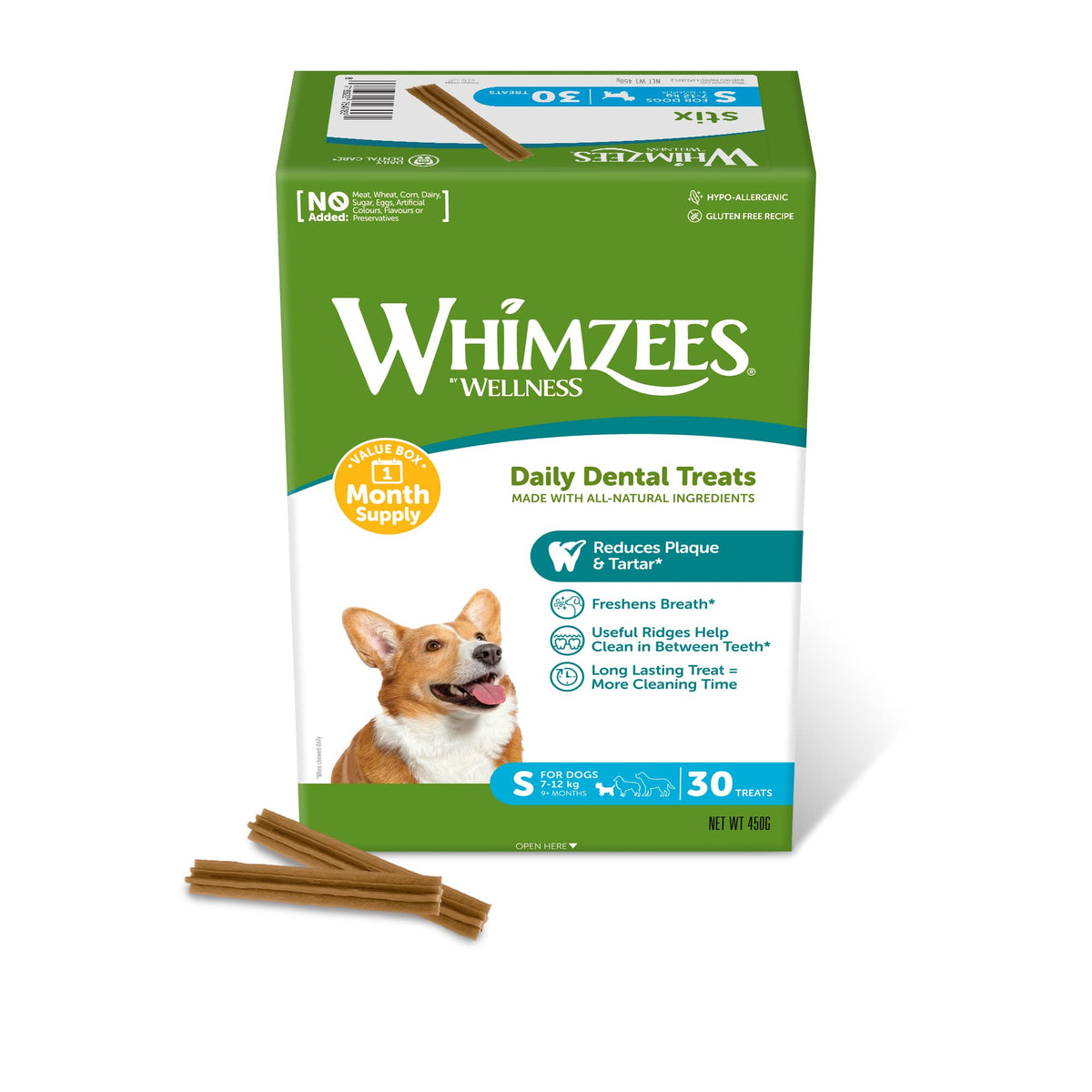 WHIMZEES Stix S, 28 Pieces – Size S