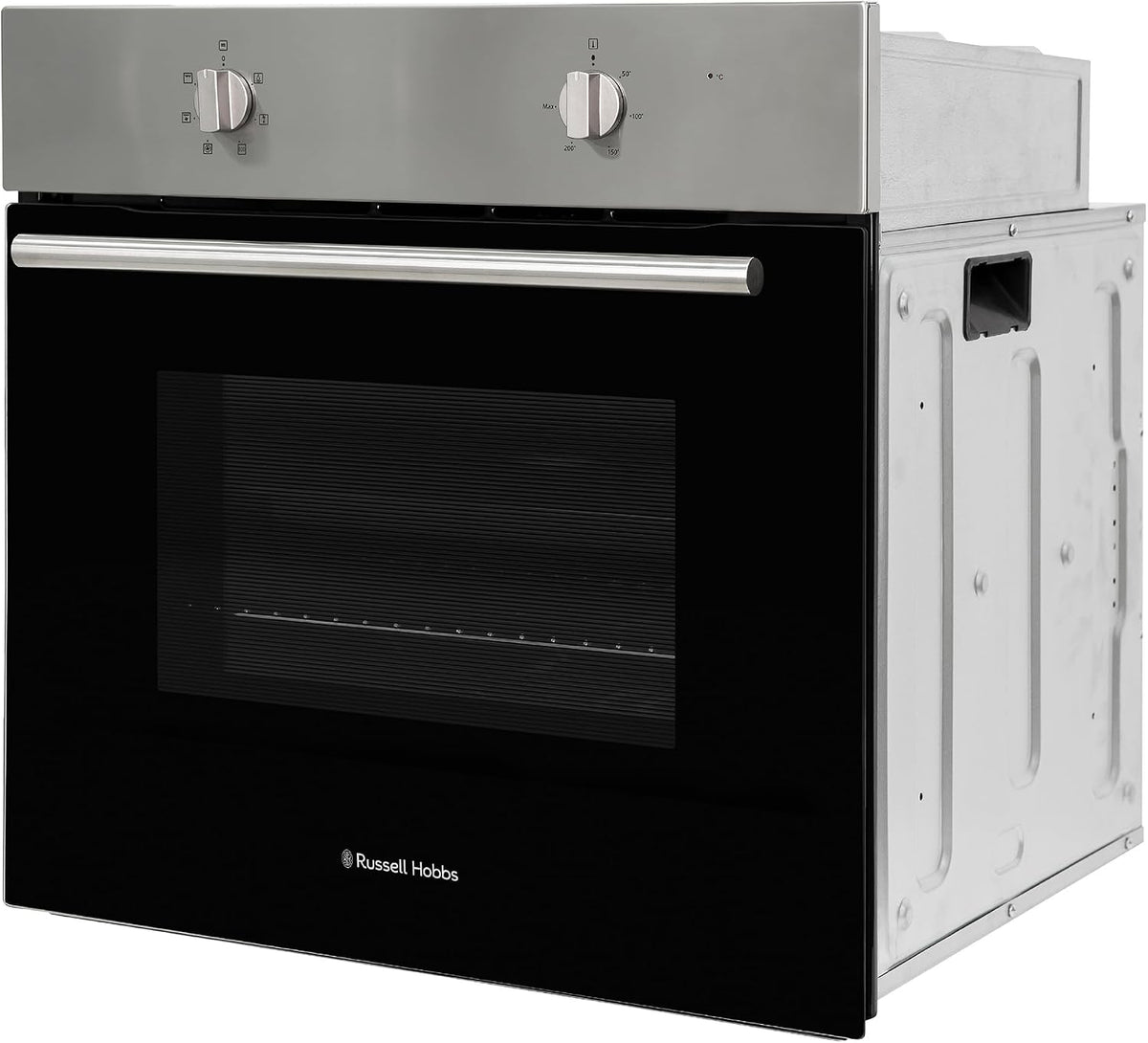 Russell Hobbs 70L, 60cm Wide, Single Electric Built-in Fan Oven and Grill in Stainless Steel, 6 Oven Functions, RHFEO7004SS