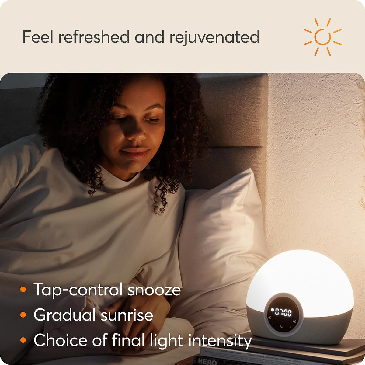 Lumie Bodyclock Spark 100 Wake-Up Light Alarm Clock, White