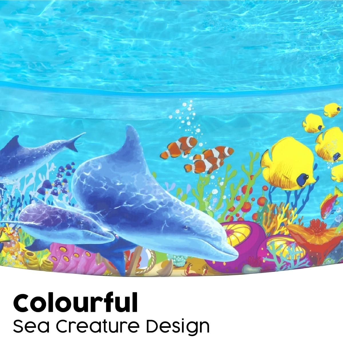 Bestway Sea Creature Kids Paddling Pool — 48 inch Round, 219 Litres | Toddlers & Children