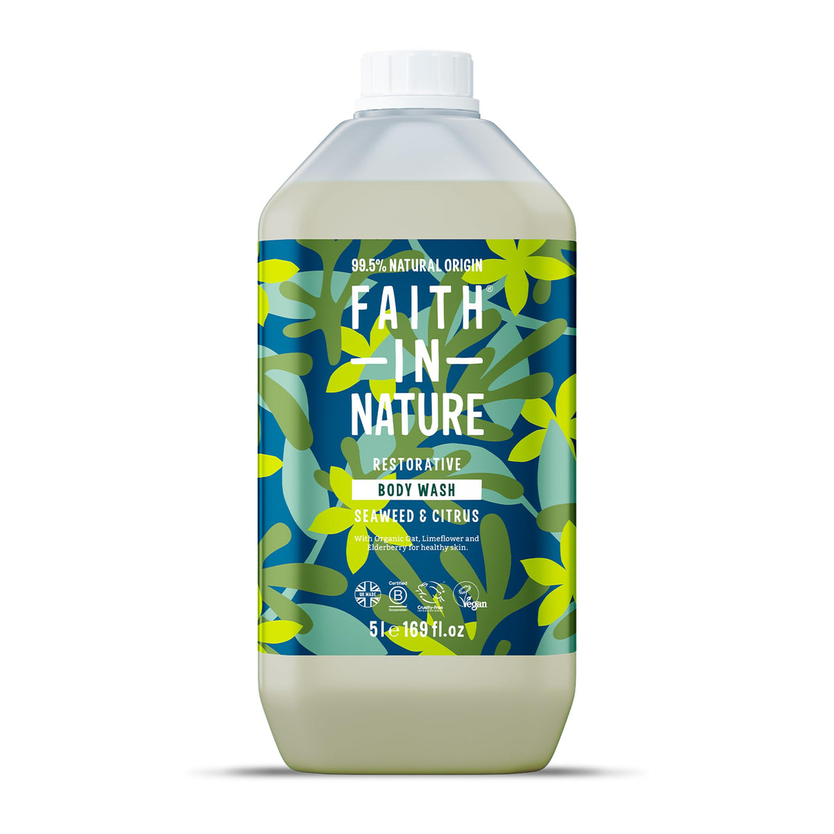 Faith In Nature Natural Fragrance Free Body Wash, Sensitive, Vegan and Cruelty Free, No SLS or Parabens, 400 ml