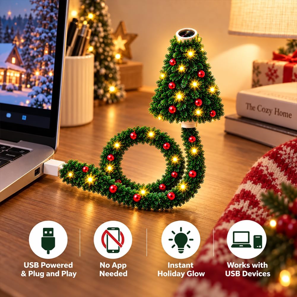 Christmas Projector Light, Plug and Play HD Christmas Projector