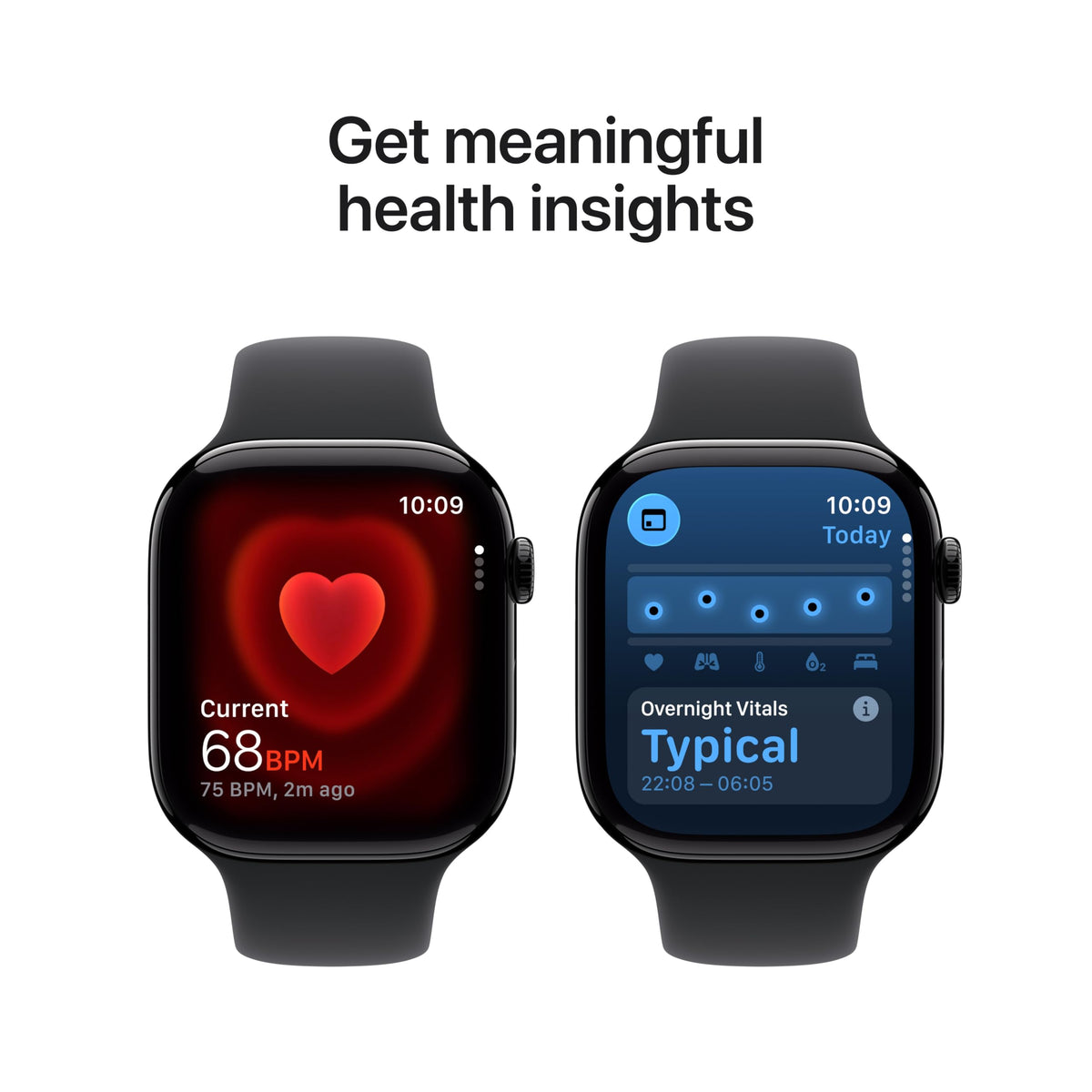 Apple Watch Series 11 GPS 46mm Smartwatch with Jet Black Aluminium Case with Black Sport Band M/L. Sleep Score, Fitness Tracker, Health Monitoring, Always-On Display, Water Resistant