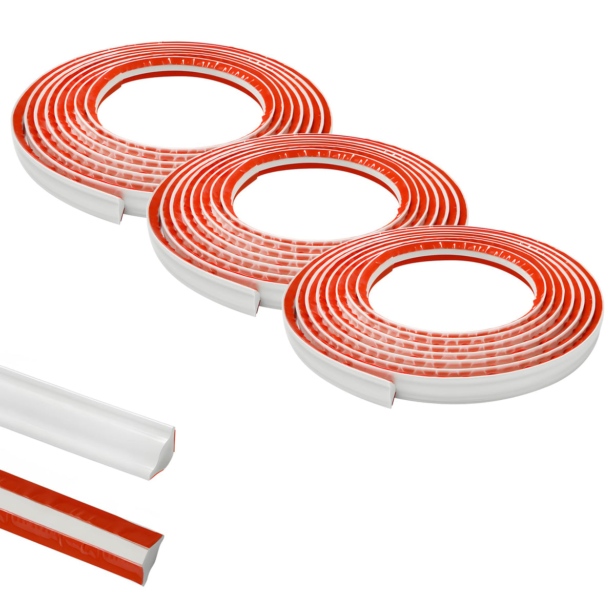 Zayejod PVC Quadrant Trim Flexible Laminate Beading Self Adhesive White