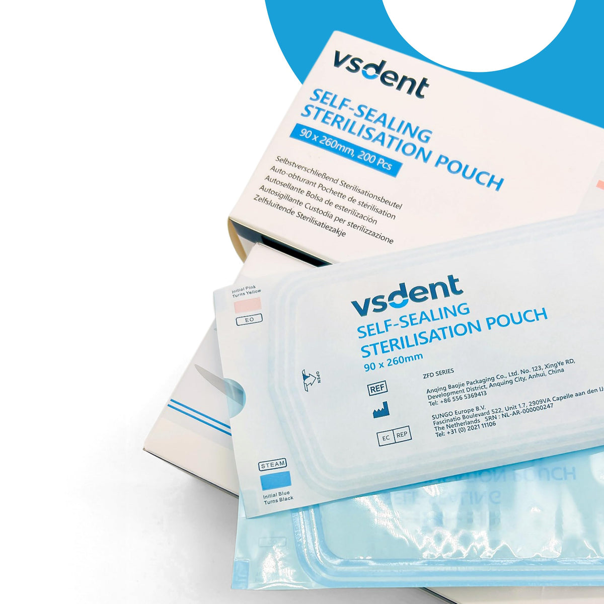 Self Sterilisation Pouches - 57x130mm (Pack Of 200)