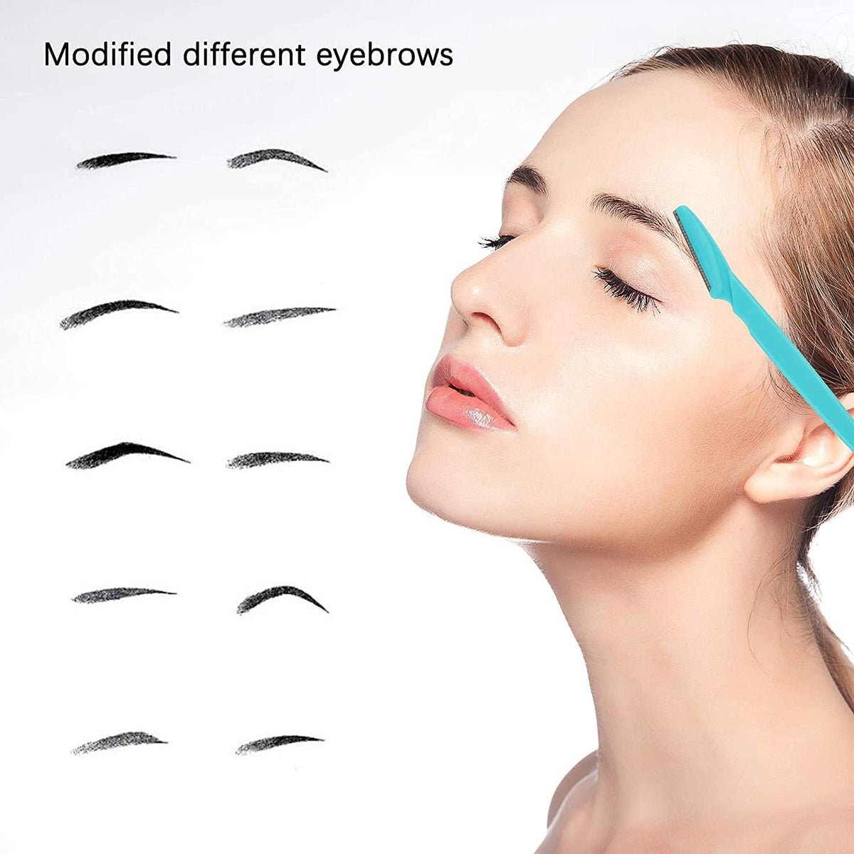 DDSHUN Eyebrow Razors Eyebrow Razors Shaper Trimmer Shaver Facial Hair Remover Exfoliating Dermaplaning Tool with Precision Cover Cosmetic Exfoliating Makeup for Women and Men - 24PCS