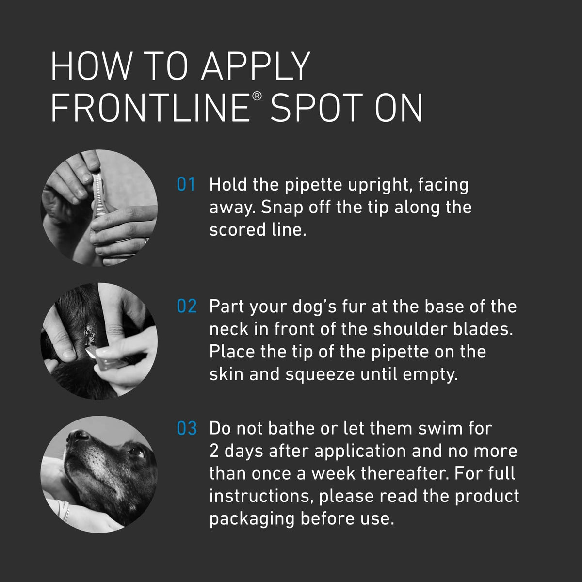 FRONTLINE Spot On Flea & Tick Treatment for Large Dog (20-40kg) 3 Pipettes