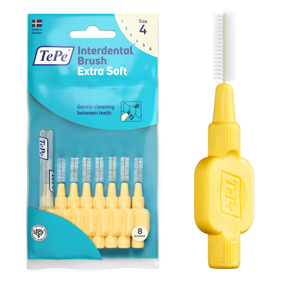 TePe Interdental Brush, Original, Blue, 0.6mm/ISO 3, 8pcs