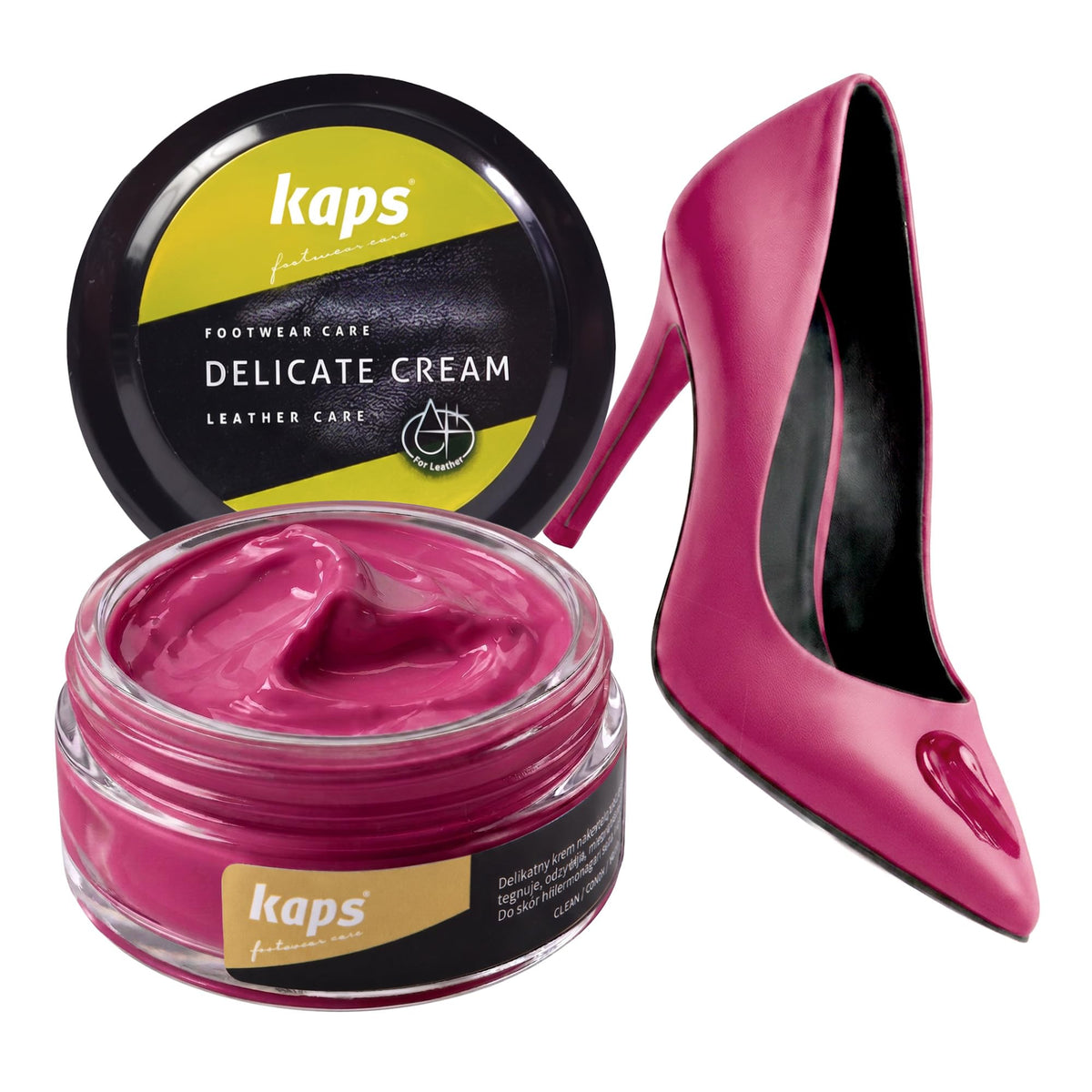 Leather Shoe Cream Polish & Conditioner, Kaps 50ml