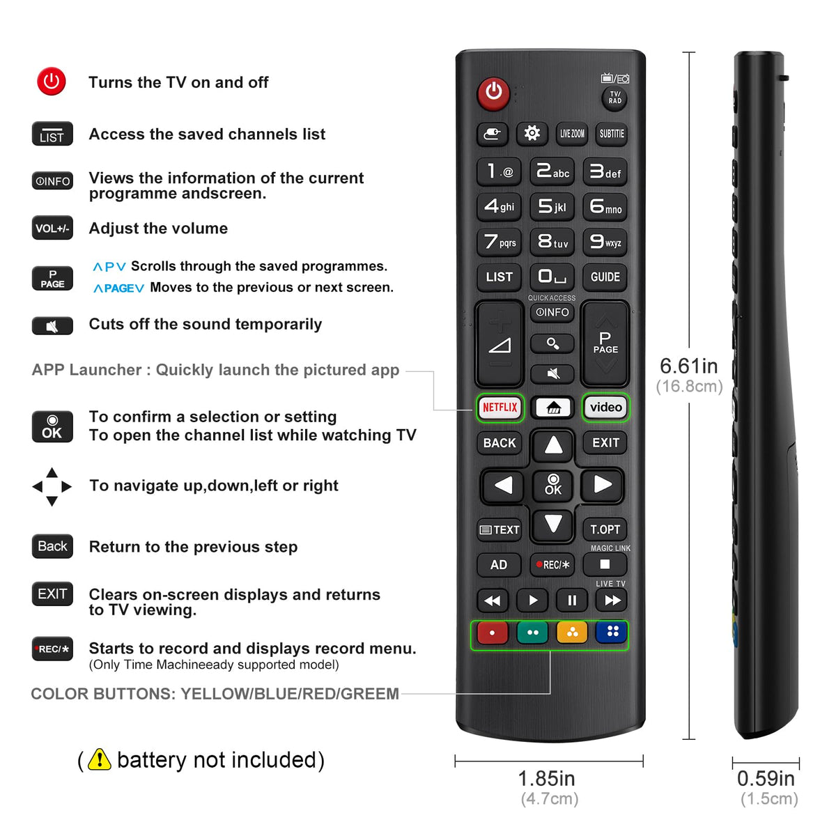 Universal for Samsung TV Remote Replacement【2 Pack】