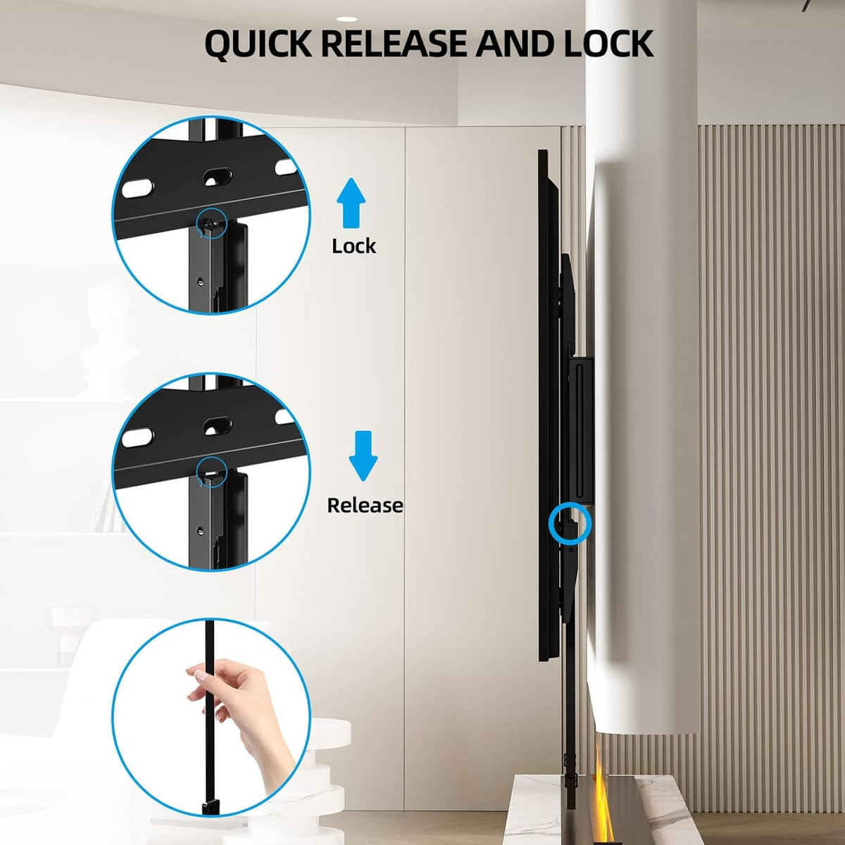 HOME VISION Heavy Duty Fixed TV Wall Bracket for 32-86 Inch Flat Screens