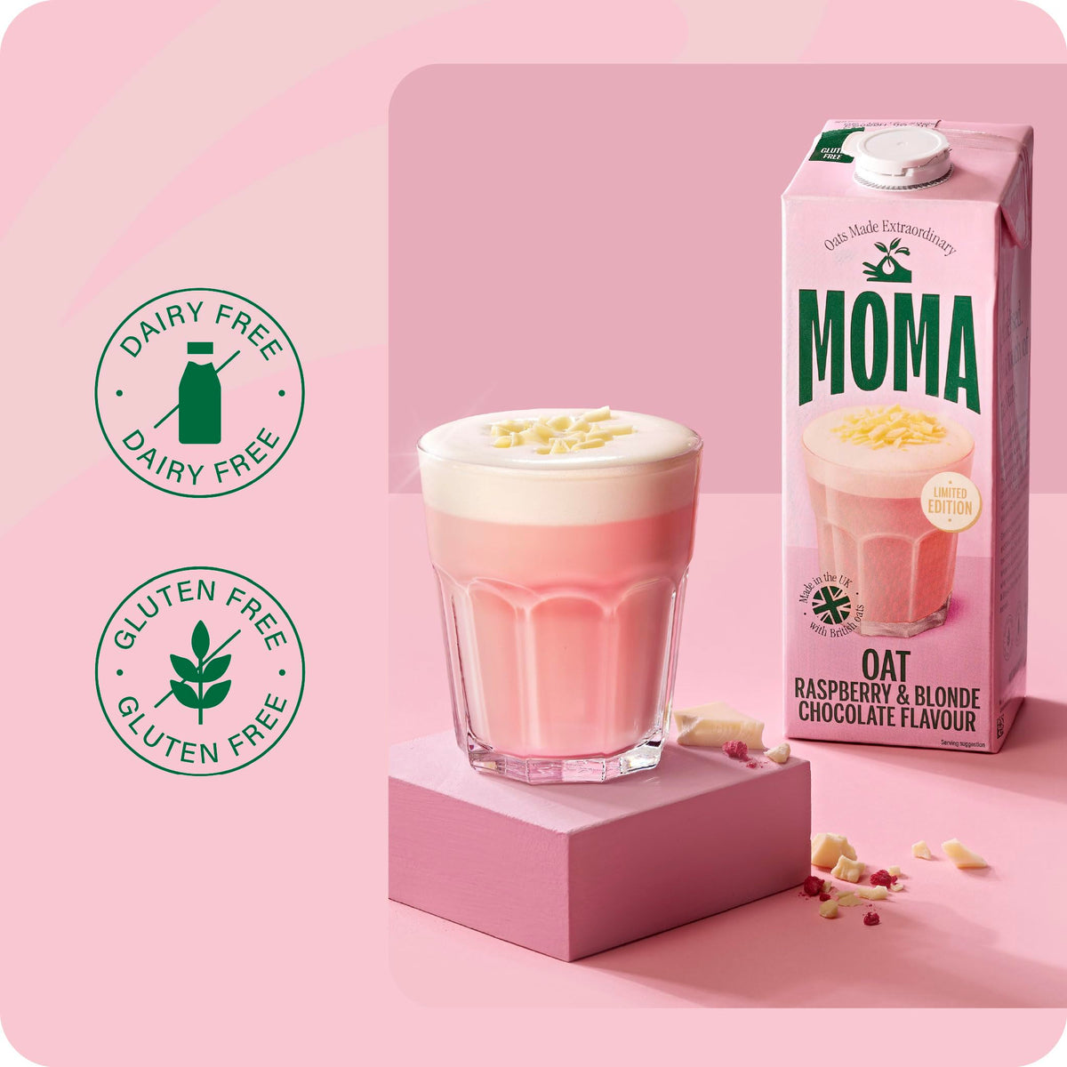 MOMA Pistachio Oat Drink • 1L • No Added Sugar • Vegan, Nut Free & GF