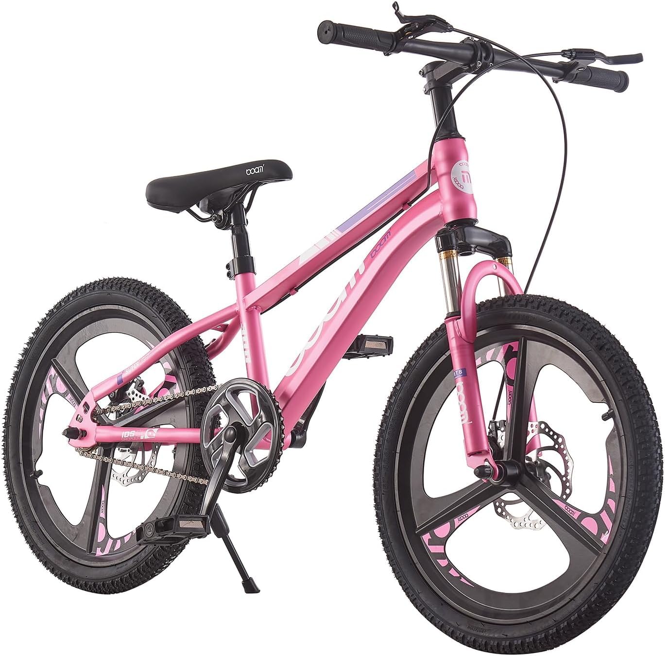 BSTSEL Kids Bike 18" 20" 22" 24" Inch Youth Bike Shock Absorber Bike,12.25-Inch Frame,V-Brakes,Suitable for 9-14 Year Old Boys and Girls Mountain Bikes Pink Blue Bicycle