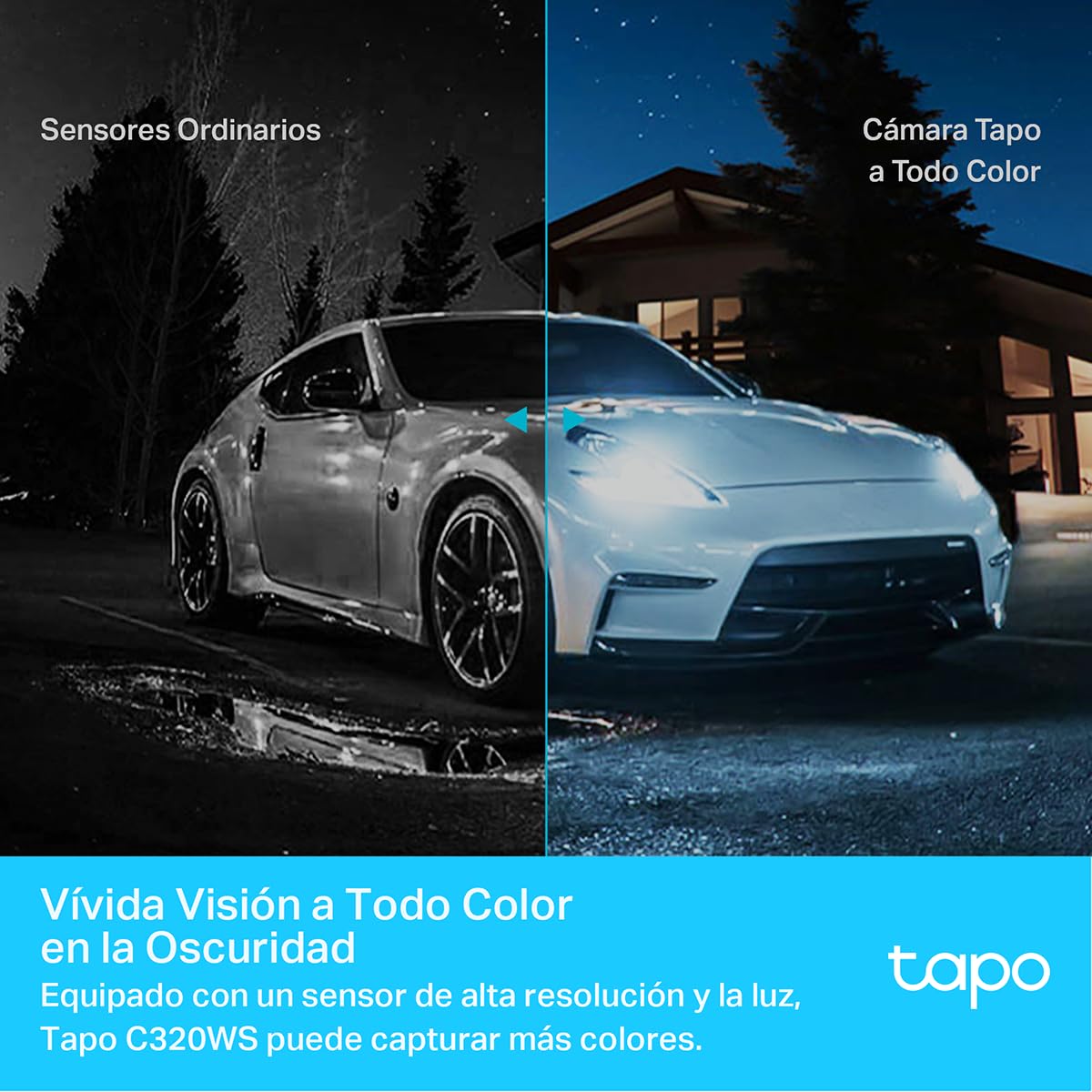 Tapo C216 2K 3MP Pan/Tilt Indoor Outdoor Security Camera Spotlights Camera
