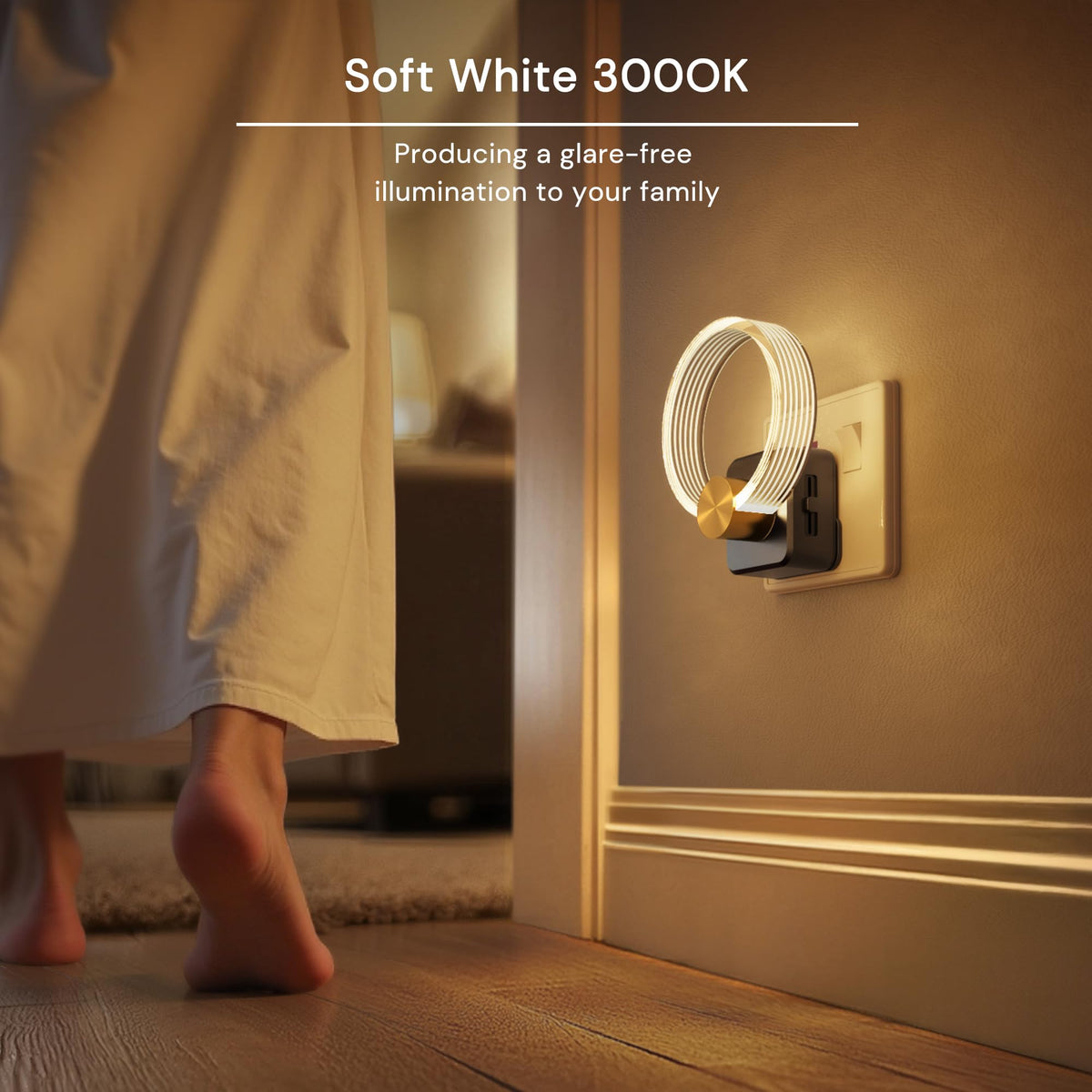 LOHAS-LED Night Light Plug in Wall with Motion Sensor, Dimmable Night Light