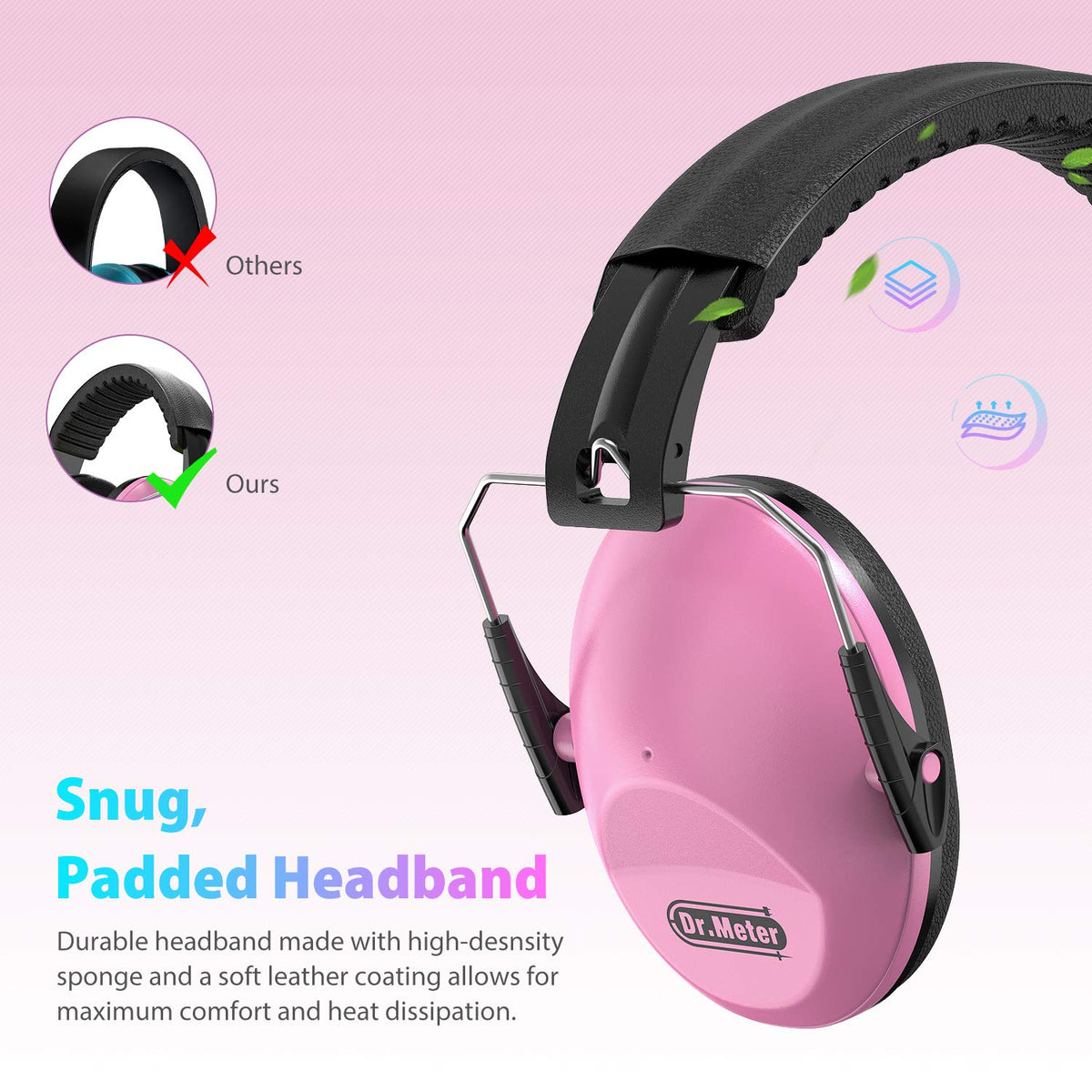Dr.meter Ear Defenders Children SNR 27.4dB for Autism, Sensory Needs
