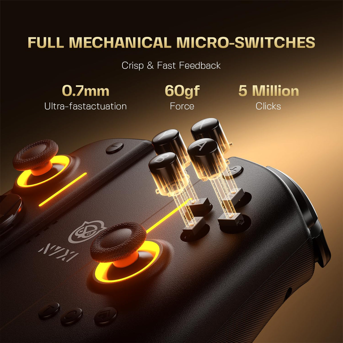 NYXI Hyperion 3 Switch 2 Controller – World's First Third-Party Wireless Controller for Switch 2, 9-Axis Gyro, Hall Effect Joysticks, Full Mechanical Button, Dual Back Button & Adjustable Vibration