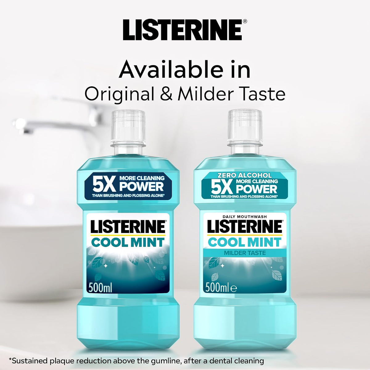 Listerine Cool Mint Mouthwash, 6X 500ml, Blue