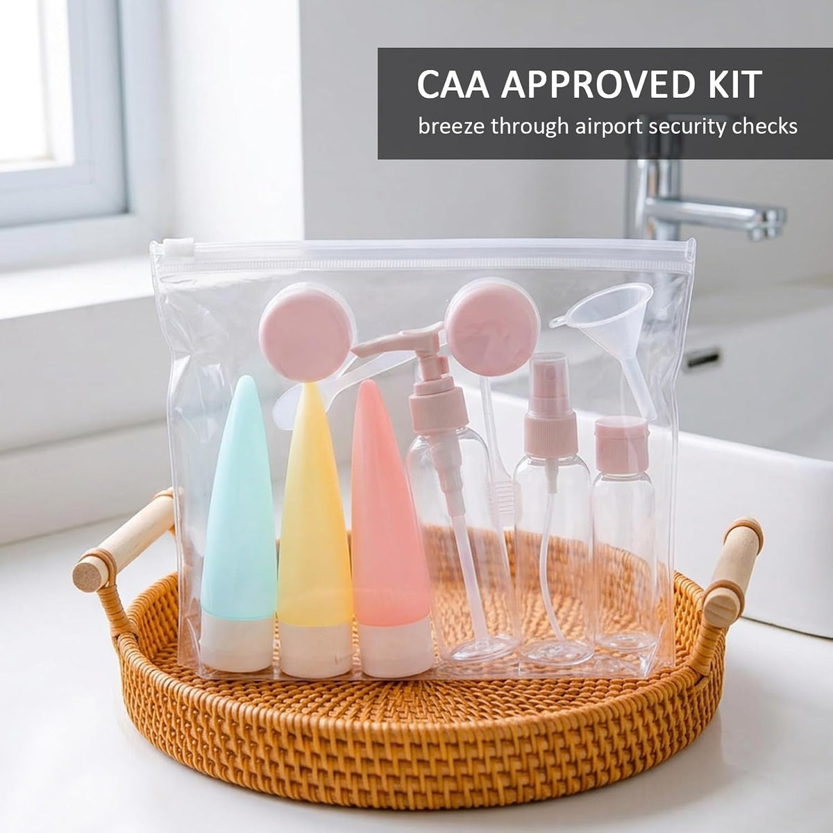 Travel Bottles for Toiletries, CAA Approved 11 PCS Travel Bottles Kit
