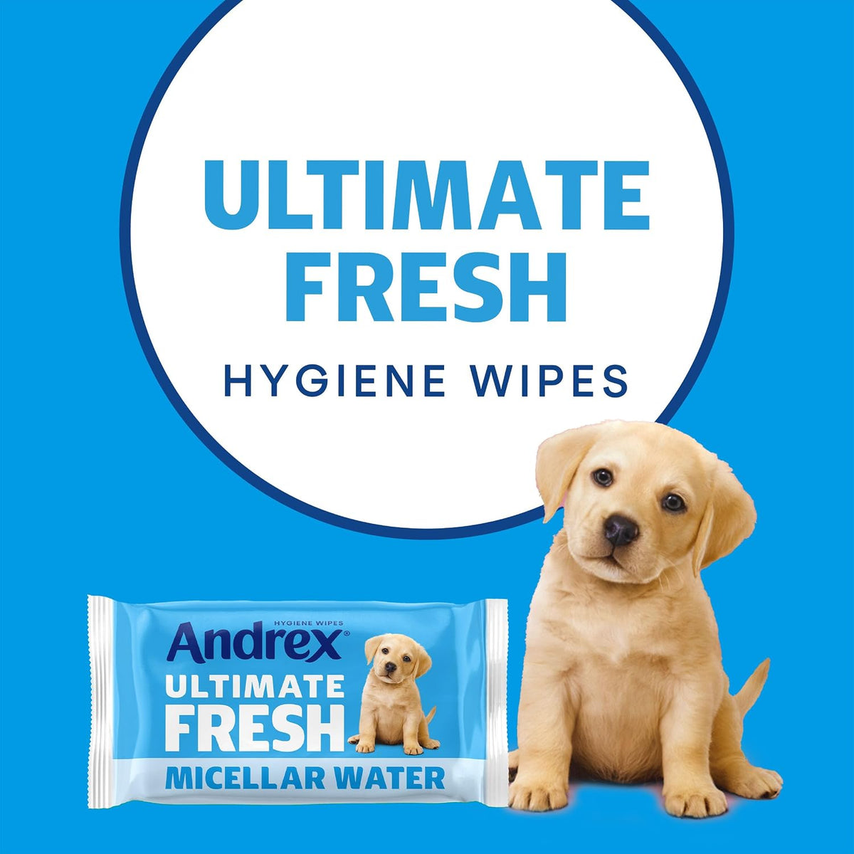 Andrex Ultimate Fresh Washlets, 4-Pack - Gentle, Biodegradable, Flushable Toilet Wipes for Everyday Hygiene
