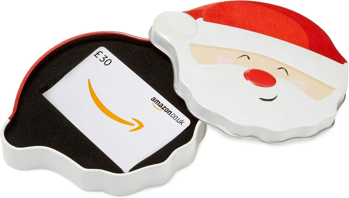 Amazon.co.uk Gift Card for Custom Amount in a Santa Smile Tin