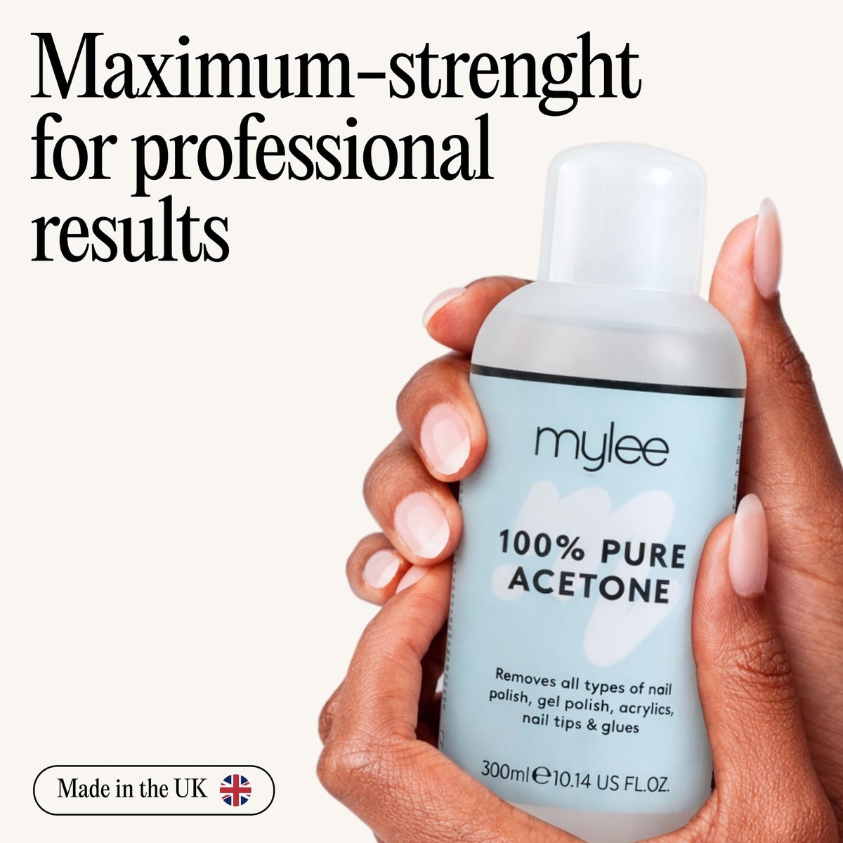 Mylee 100% Pure Acetone (300ml) - Gel Nail Polish Remover