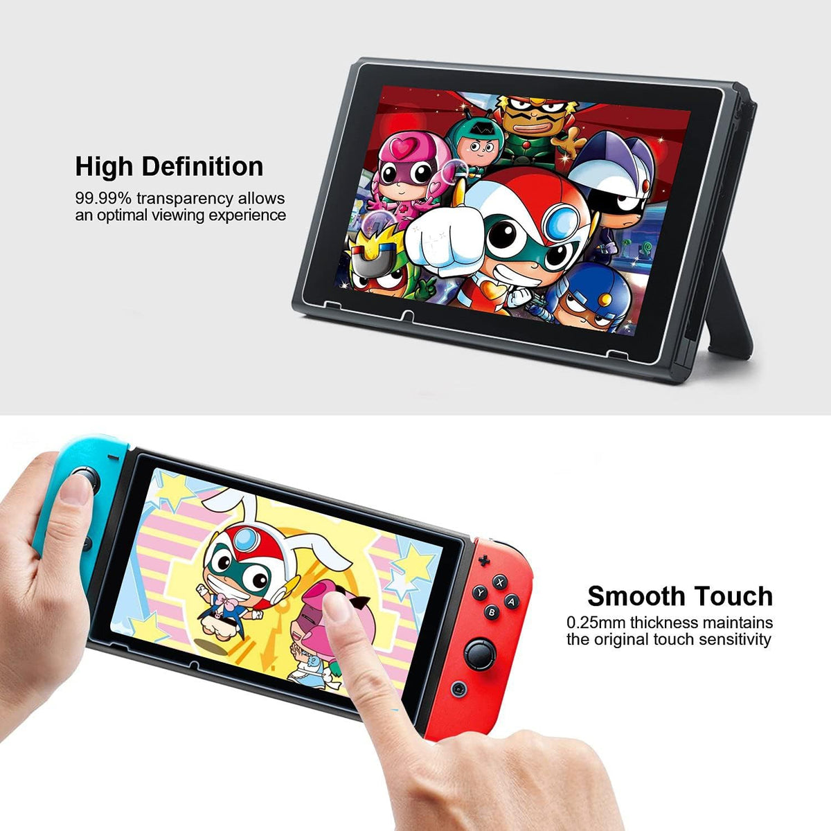ivoler [4-Pack for Switch 2 Screen Protector with Alignment Frame Tool, 30-second installation- Bubble-Free Application - 9H Hardness -Tempered Glass Protection Film for Nintendo Switch 2 Model 2025