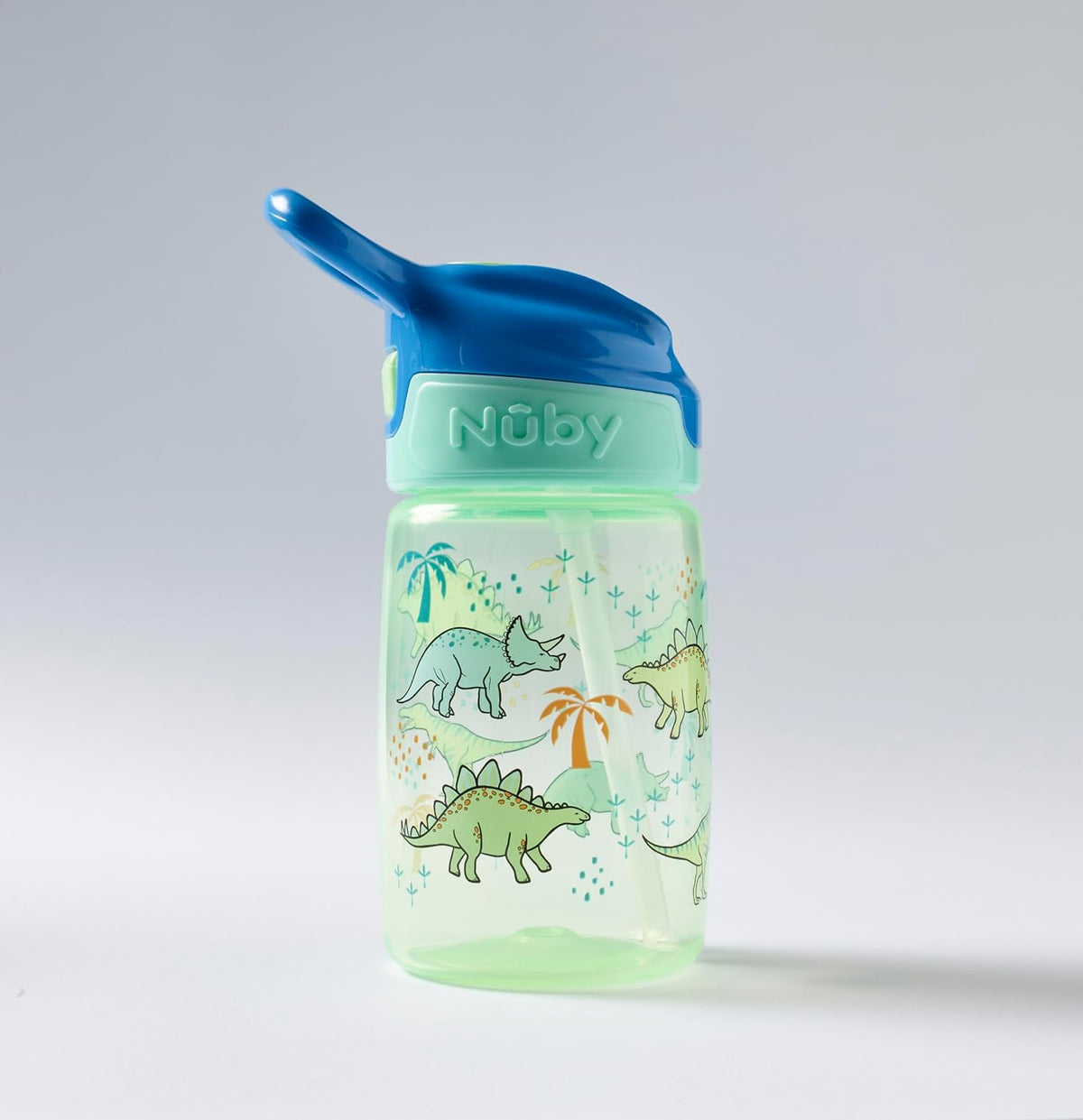 Nuby Incredible Gulp Water Bottle, 2-Pack, 360ml, 18M+, Jurassic