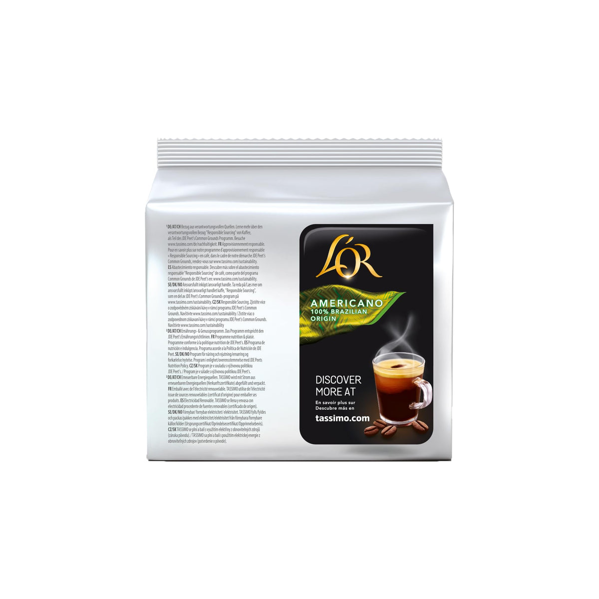 Tassimo L'OR Latte Macchiato Coffee Pods , 8 Count ( Pack of 5), (40 drinks)